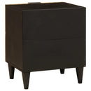 vidaXL Éjjeliszekrény 2 pcs Fekete és Arany 40 x 33 x 46 cm Szerelt Fa