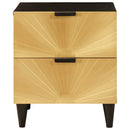 vidaXL Éjjeli asztal fiókkal 2 pcs Fekete és Arany 40 x 33.5 x 46 cm