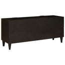 vidaXL TV szekrény polcokkal Fekete és Arany 105 x 33 x 46 cm Faanyag