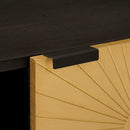 vidaXL Dohányzóasztal Fekete és Arany 80 x 50 x 40 cm