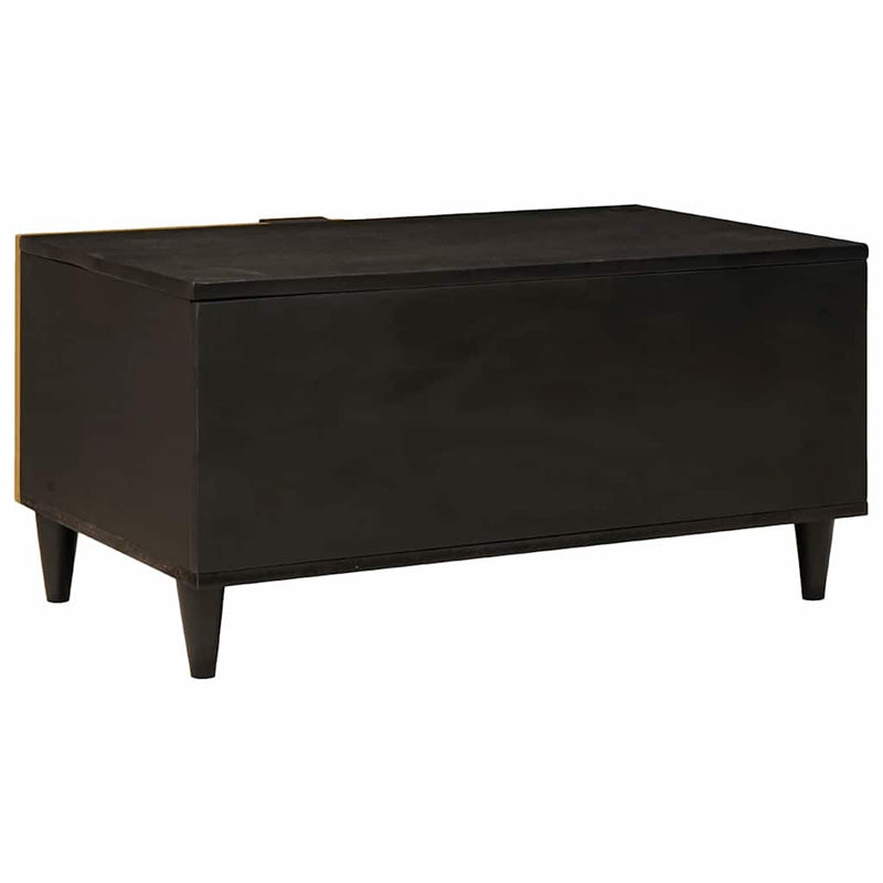 vidaXL Dohányzóasztal Fekete és Arany 80 x 50 x 40 cm