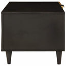 vidaXL Dohányzóasztal Fekete és Arany 80 x 50 x 40 cm