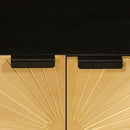 vidaXL Dohányzóasztal Fekete és Arany 80 x 50 x 40 cm