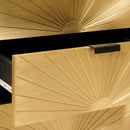 vidaXL Éjjeli asztal fiókkal Fekete és Arany 50 x 33 x 60 cm