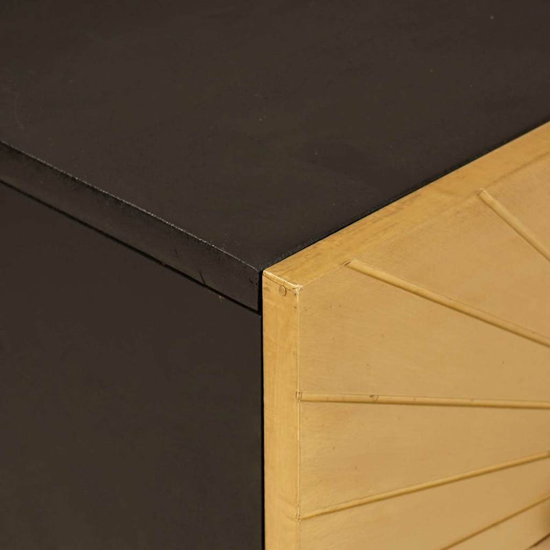 vidaXL Éjjeli asztal Fekete és Arany 50 x 33 x 60 cm tömör mangófa