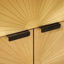 vidaXL Éjjeli asztal Fekete és Arany 50 x 33 x 60 cm tömör mangófa