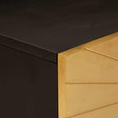 vidaXL Dohányzóasztal Fekete és Arany 100 x 54 x 40 cm tömör mangófa