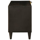 vidaXL TV szekrény polcokkal Fekete és Arany 80 x 33 x 46 cm Faanyag