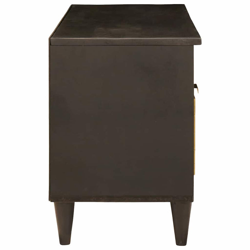 vidaXL TV szekrény fiókkal Fekete és Arany 100 x 33 x 46 cm Faanyag