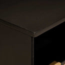 vidaXL TV szekrény fiókkal Fekete és Arany 100 x 33 x 46 cm Faanyag