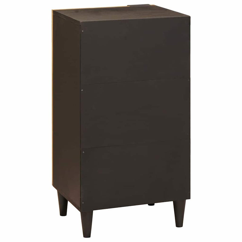vidaXL Széf polcokkal Fekete és Arany 40 x 33 x 75 cm tömör mangófa