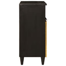 vidaXL Széf polcokkal Fekete és Arany 60 x 33 x 75 cm Tömör Mangófát