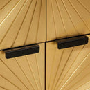 vidaXL Oldalsó szekrény tárolóval Fekete és Arany 60 x 33.5 x 75 cm