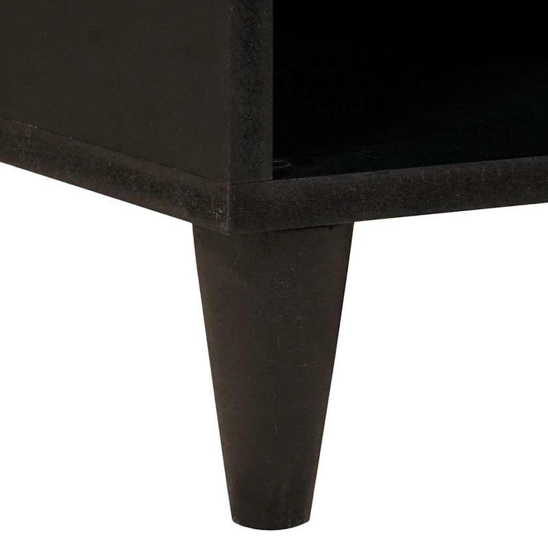 vidaXL Oldalsó szekrény tárolóval Fekete és Arany 80 x 33.5 x 75 cm