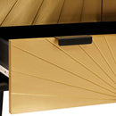 vidaXL Oldalsó szekrény fiókkal Fekete és Arany 60 x 33.5 x 100 cm