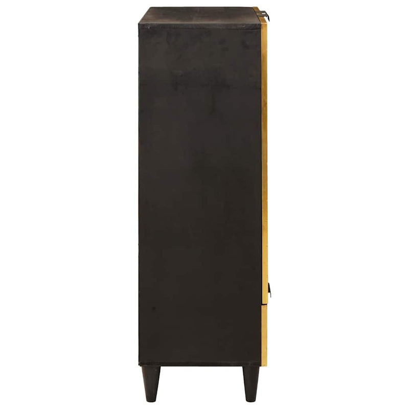 vidaXL Oldalsó szekrény fiókkal Fekete és Arany 60 x 33.5 x 100 cm