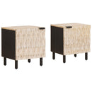 vidaXL Éjjeliszekrény 2 pcs Fehér 40 x 33 x 46 cm Tömör Mangófát