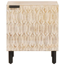 vidaXL Éjjeliszekrény 2 pcs Fehér 40 x 33 x 46 cm Tömör Mangófát