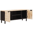 vidaXL TV szekrény polcokkal Fehér mosott felület 105 x 33 x 46 cm