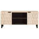 vidaXL TV szekrény polcokkal Fehér mosott felület 105 x 33 x 46 cm