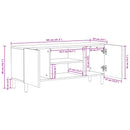 vidaXL TV szekrény polcokkal Fehér mosott felület 105 x 33 x 46 cm
