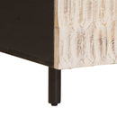 vidaXL Dohányzóasztal Fehér 80 x 50 x 40 cm Tömör Mangófát