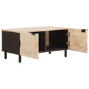 vidaXL Dohányzóasztal Fehér 80 x 50 x 40 cm Tömör Mangófát