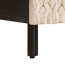 vidaXL Éjjeliszekrény 2 pcs Fehér 40 x 33 x 46 cm Tömör Mangófát