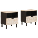 vidaXL Éjjeliszekrény 2 pcs Fehér 40 x 33 x 46 cm Tömör Mangófát