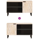vidaXL TV szekrény Fehér mosott felület 80 x 33 x 46 cm Tömör Mangófát