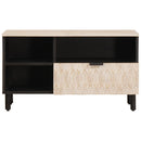 vidaXL TV szekrény Fehér mosott felület 80 x 33 x 46 cm Tömör Mangófát