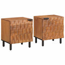 vidaXL Éjjeliszekrény 2 pcs Barna 40 x 33 x 46 cm Tömör Mangófát