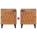 vidaXL Éjjeliszekrény 2 pcs Barna 40 x 33 x 46 cm Tömör Mangófát
