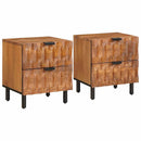 vidaXL Éjjeliszekrény 2 pcs Barna 40 x 33 x 46 cm Tömör Mangófát