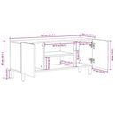 vidaXL TV szekrény Akácbarna felület 105 x 33 x 46 cm Tömör Mangófát