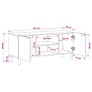 vidaXL TV szekrény Akácbarna felület 105 x 33 x 46 cm Tömör Mangófát