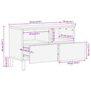 vidaXL TV szekrény Akácbarna felület 70 x 33 x 46 cm Tömör Mangófát