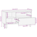 vidaXL TV szekrény Akácbarna felület 80 x 33 x 46 cm Tömör Mangófát