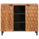 vidaXL Széf polcokkal Akácbarna felület 90 x 33 x 75 cm Tömör Mangófát