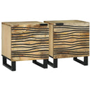 vidaXL Éjjeliszekrény 2 pcs Természetes 40 x 33 x 46 cm Szerelt Fa