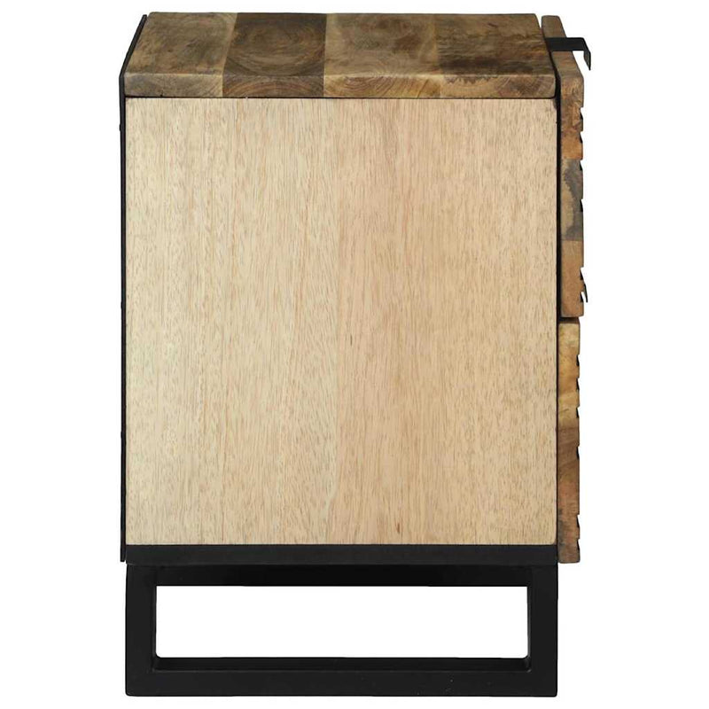 vidaXL Éjjeliszekrény fiókkal Barna 40 x 33 x 46 cm tömör mangófa