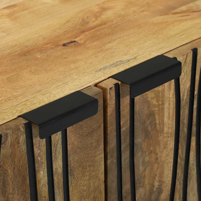 vidaXL Széf Barna 60 x 33.5 x 75 cm Tömör mangófa