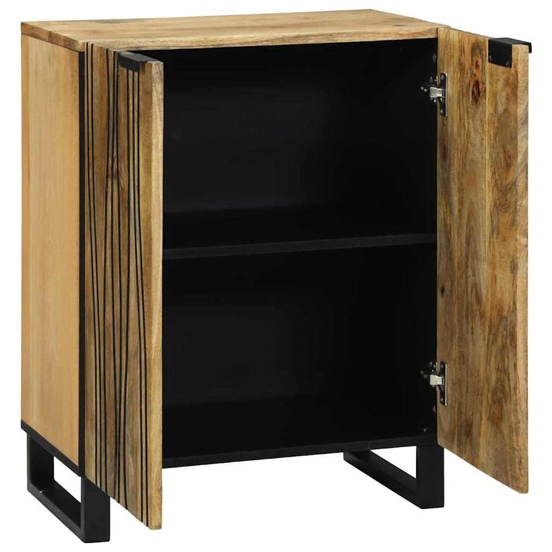 vidaXL Széf Barna 60 x 33.5 x 75 cm Tömör mangófa