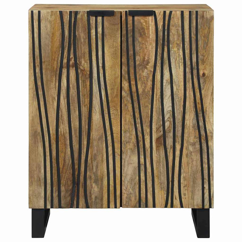 vidaXL Széf Barna 60 x 33.5 x 75 cm Tömör mangófa