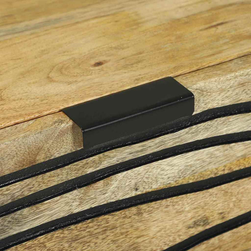 vidaXL Széf fiókkal Barna 60 x 33.5 x 75 cm Tömör mangófa