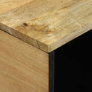 vidaXL Dohányzóasztal Barna és fekete 80 x 50 x 40 cm Tömör akácfa