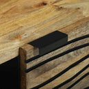 vidaXL Dohányzóasztal Barna és fekete 80 x 50 x 40 cm Tömör akácfa