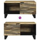 vidaXL Dohányzóasztal Barna és fekete 80 x 50 x 40 cm Tömör akácfa