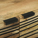 vidaXL Dohányzóasztal Barna és fekete 80 x 50 x 40 cm Tömör akácfa