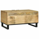 vidaXL Dohányzóasztal Barna és fekete 80 x 50 x 40 cm Tömör akácfa